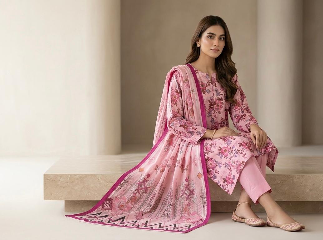 women's tailored pink suit blazer and trousers