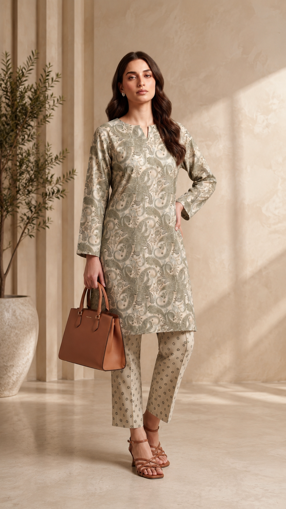 Sage Paisley 2 Piece Lawn Suit (Unstitched)