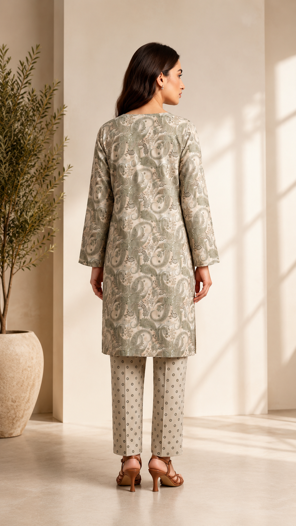 Sage Paisley 2 Piece Lawn Suit (Unstitched)