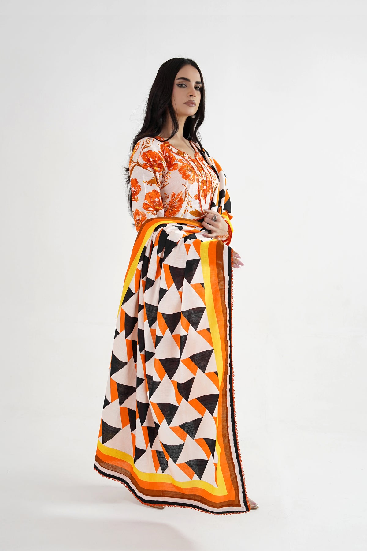 Narangi Gul Khaddar Suit