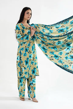 Neel Gul Khaddar Suit