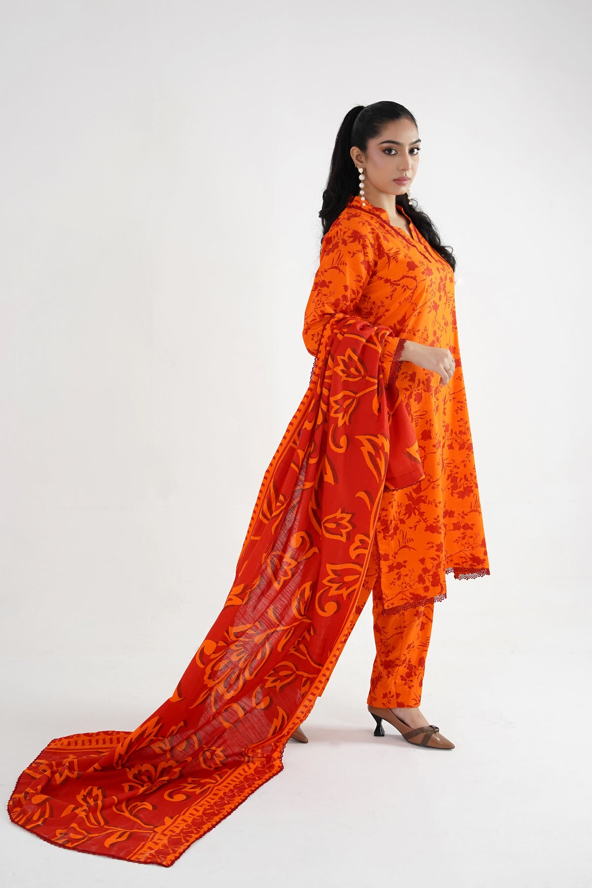 Kesariya Khaddar Suit