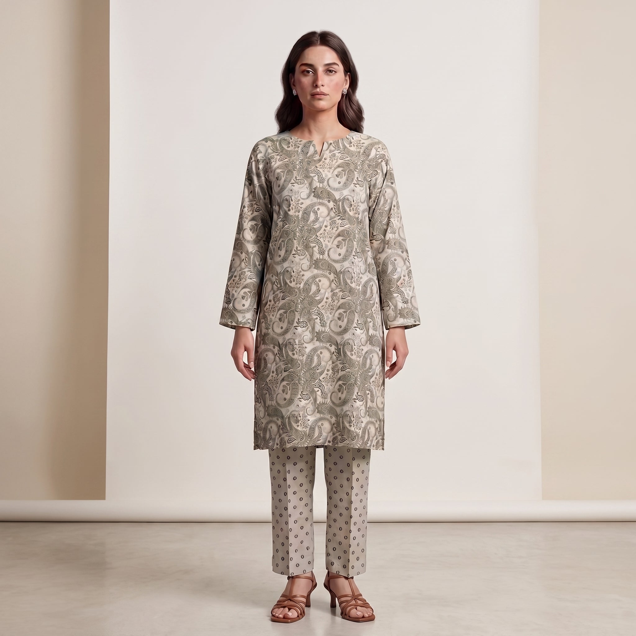 Sage Paisley 2 Piece Lawn Suit (Unstitched)