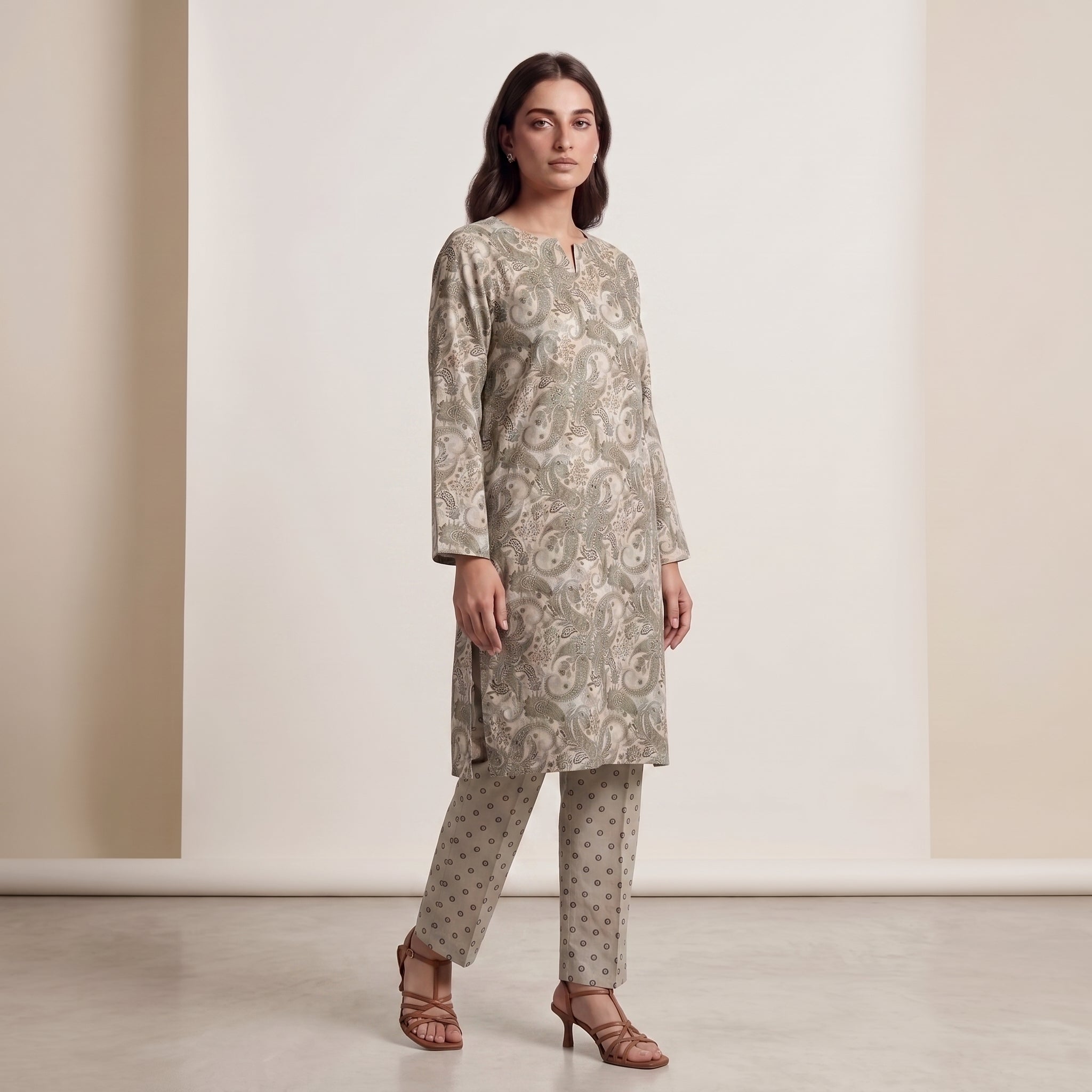 Sage Paisley 2 Piece Lawn Suit (Unstitched)