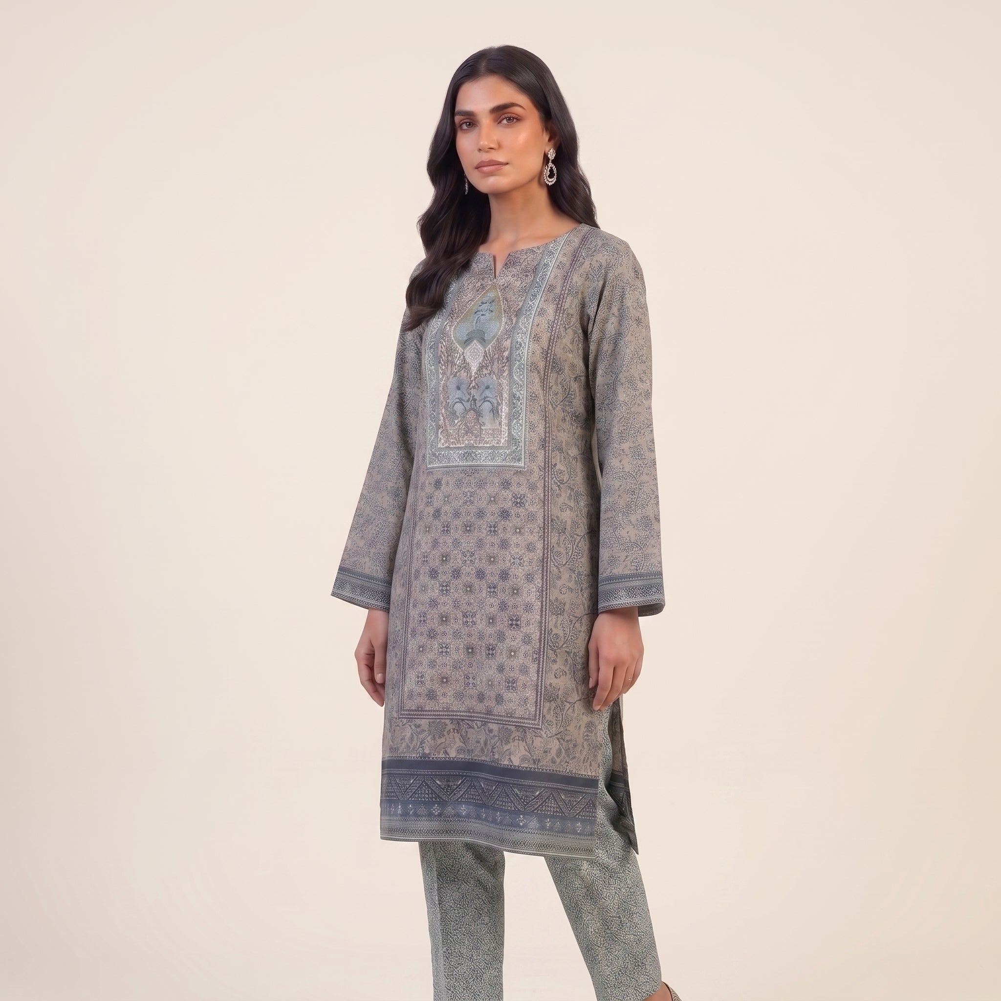 Slate Mosaic 2 Piece  Lawn Suit (Unstitched)