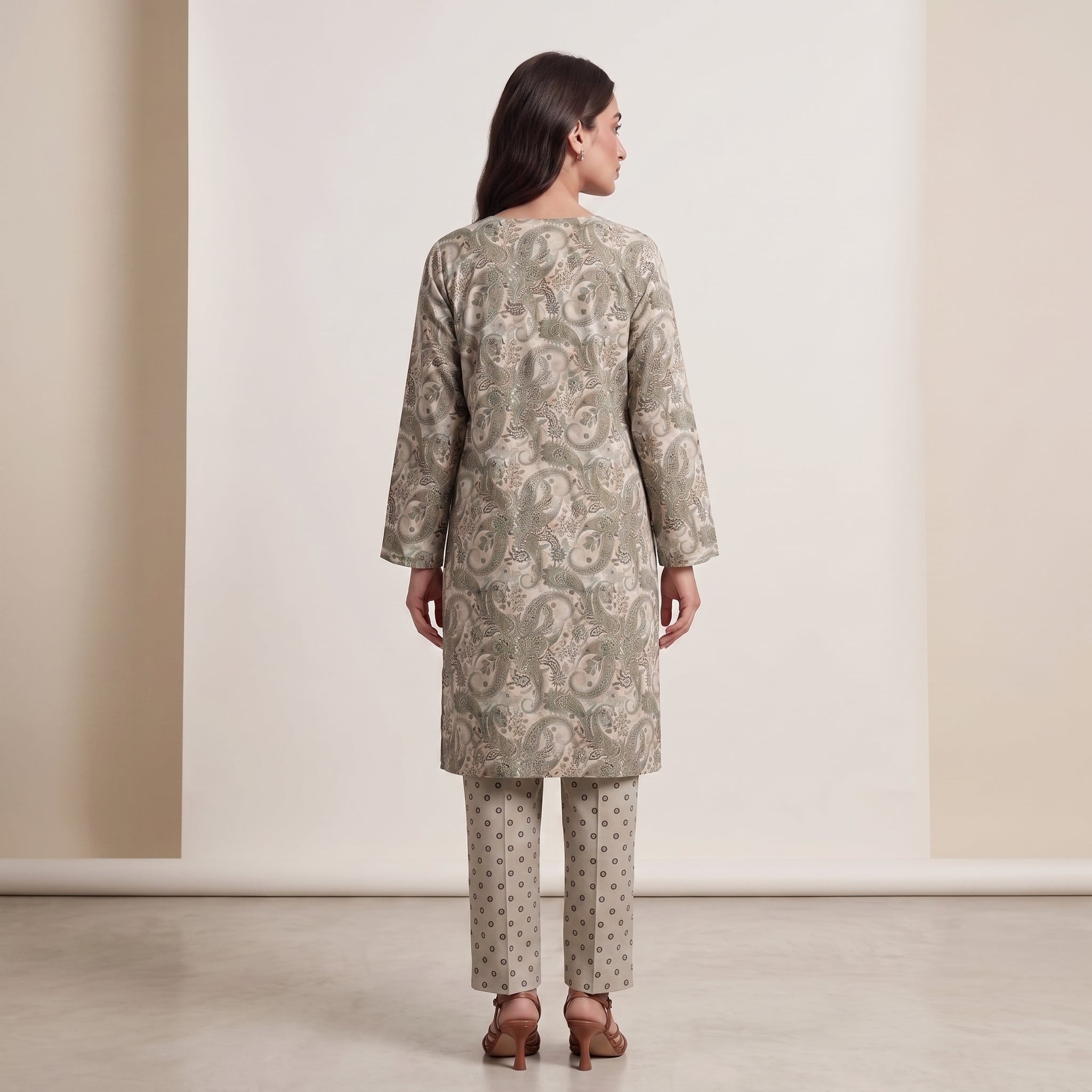Sage Paisley 2 Piece Lawn Suit (Unstitched)