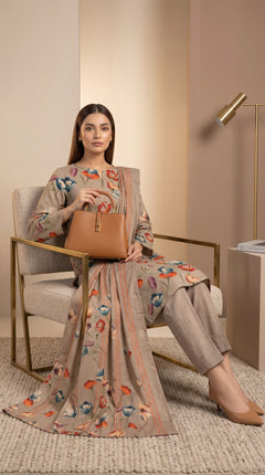 Royal Vine Trellis 3 Piece Lawn Suit (Unstitched)