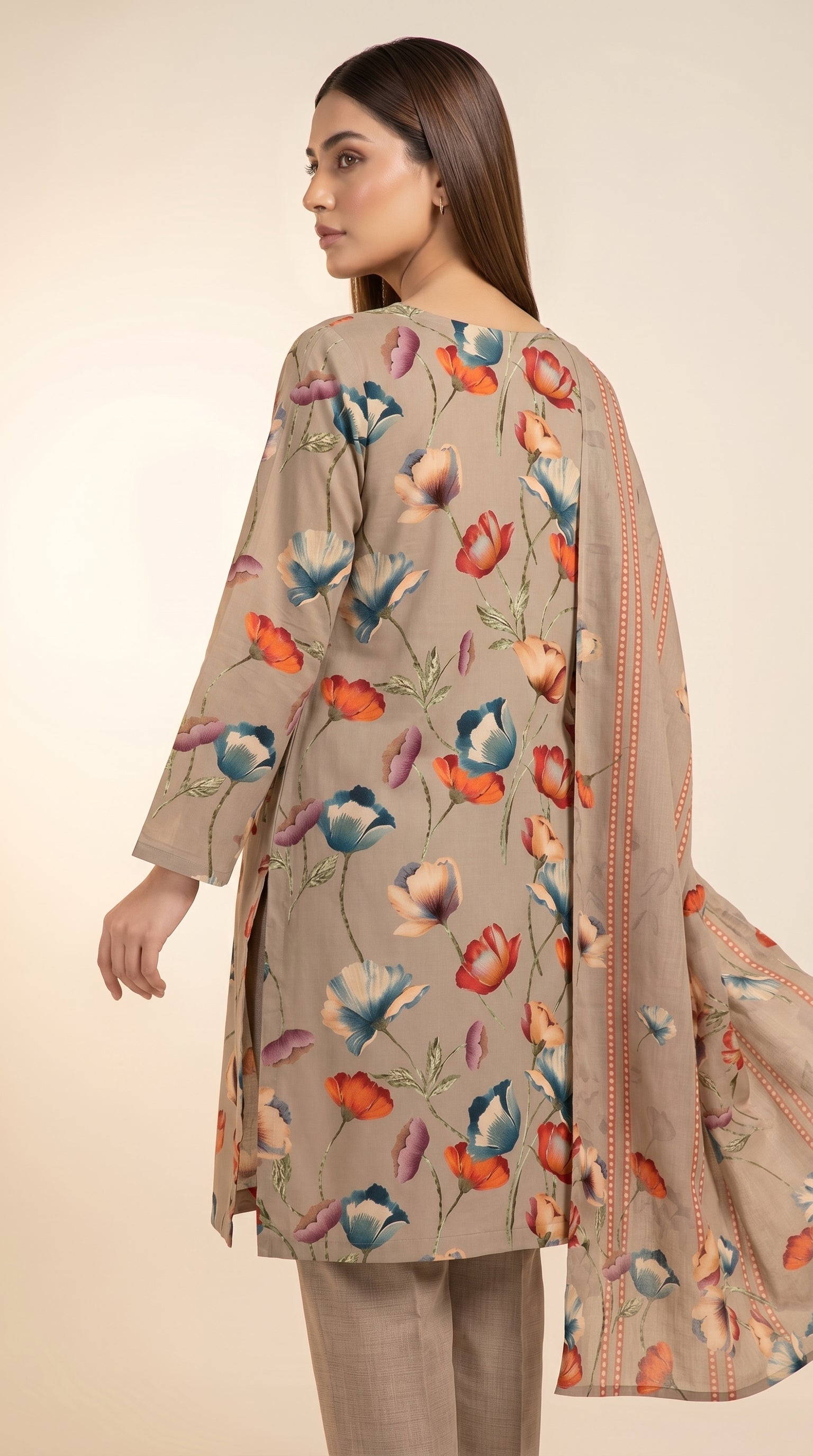 Royal Vine Trellis 3 Piece Lawn Suit (Unstitched)