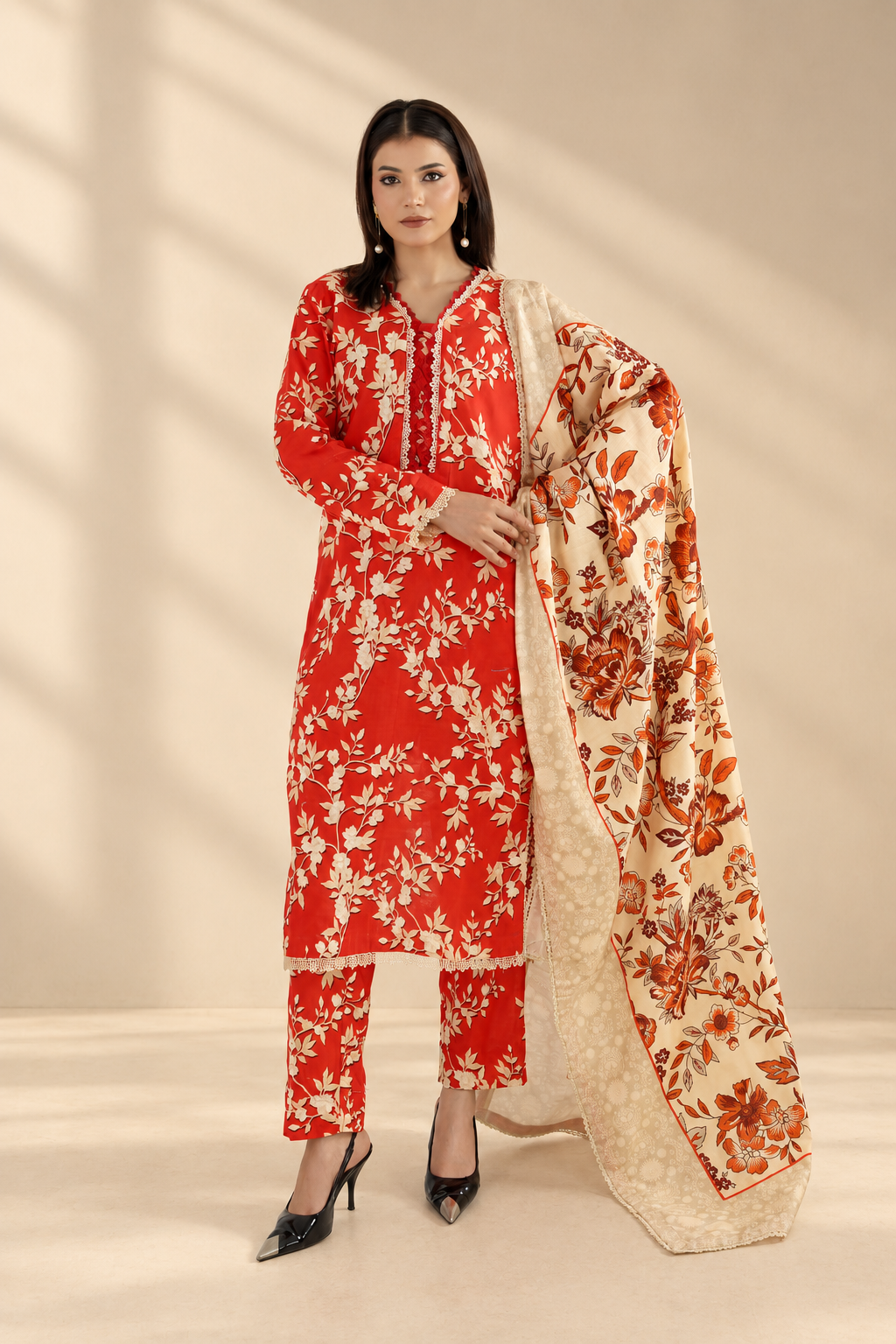 Narangi Gulshan Khaddar Suit