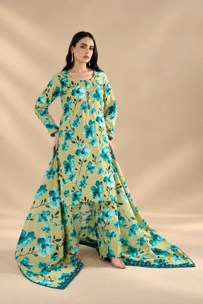 Neel Gul Khaddar Suit